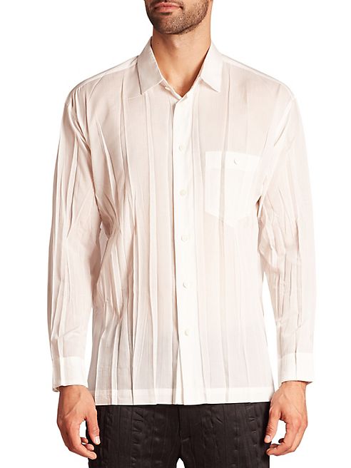 Issey Miyake - Wrinkle Woven Button-Down Shirt