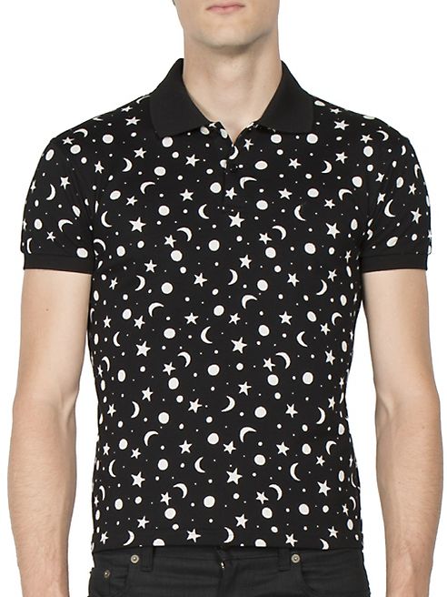 Saint Laurent - Moons & Stars Printed Polo