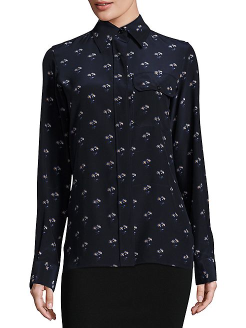 Victoria Beckham - Silk Daisy-Print Shirt