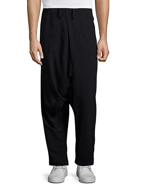 Issey Miyake - Drop-Crotch Wool Blend Pants