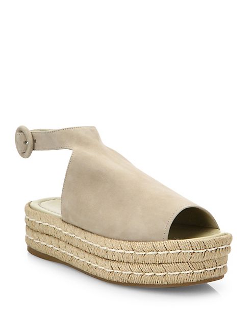 Prada - Suede Ankle-Strap Platform Espadrilles