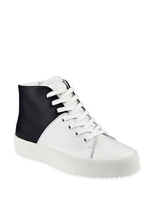 KENDALL + KYLIE - Dylan Colorblock Leather High-Top Sneakers