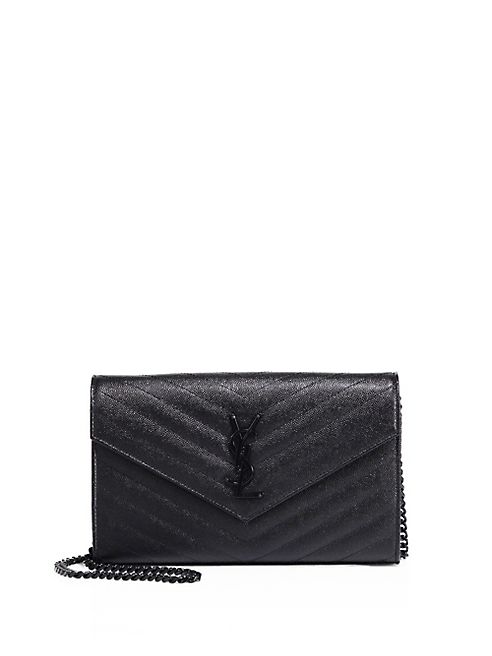 Saint Laurent - Monogram Quilted Leather Chain Wallet