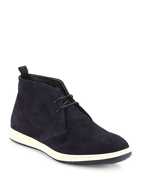 Giorgio Armani - Perforated Lace-Up Chukka Boots