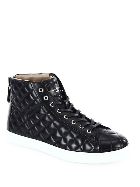 Gianvito Rossi - Quilted High-Top Leather Sneakers