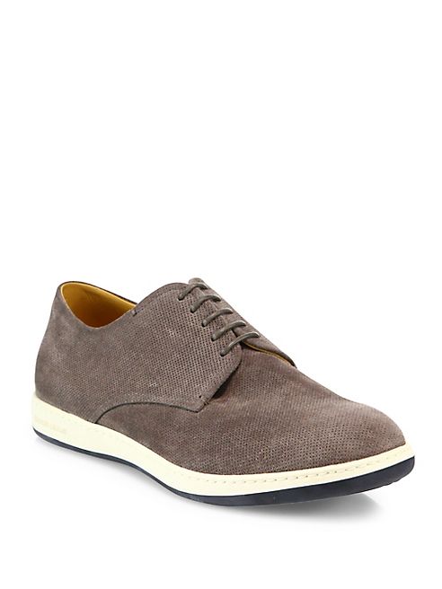 Giorgio Armani - Perforated Suede Derby Shoes