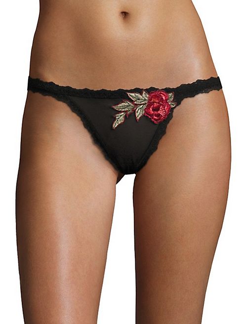 Hanky Panky - Rose Applique Brazilian Bikini Bottom