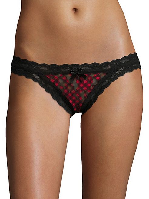 Hanky Panky - Holiday Check Brazilian Bikini Bottom