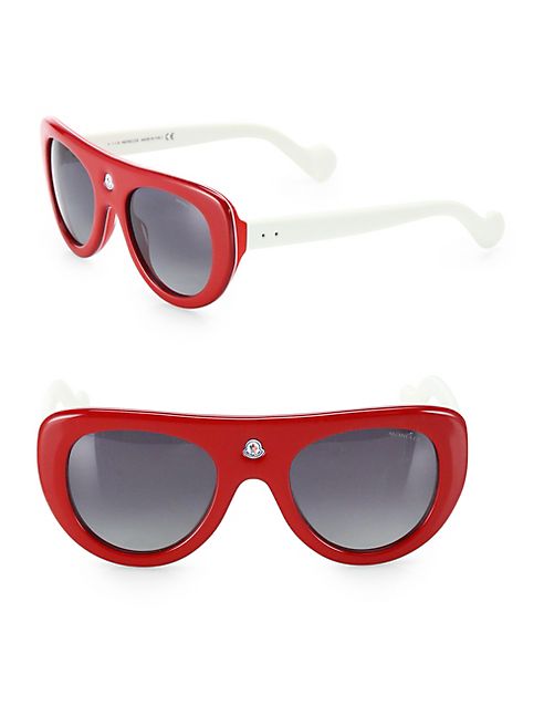 Moncler - 51MM Polarized Shield Sunglasses