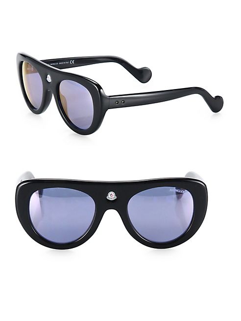 Moncler - 51MM Mirrored Shield Sunglasses