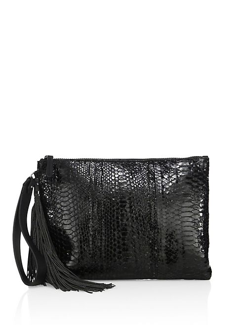 Brunello Cucinelli - Glossy Python Wristlet