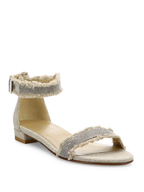 Stuart Weitzman - Nudistchains Linen Sandals