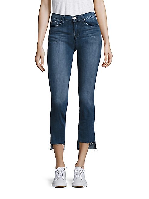 Hudson - Colette Mid-Rise Step Hem Skinny Jeans