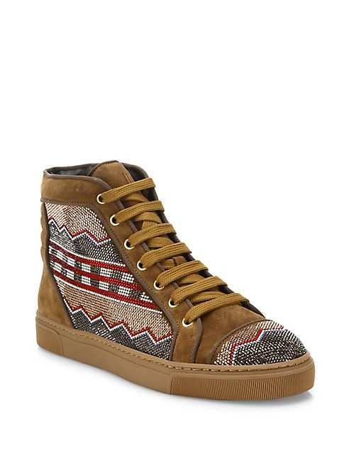 Louis Leeman - Leather High-Top Sneakers