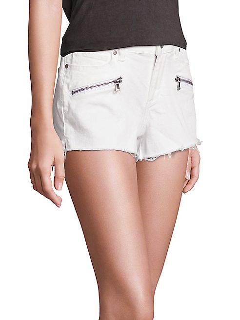 PAIGE - Zippered Cut Off Shorts