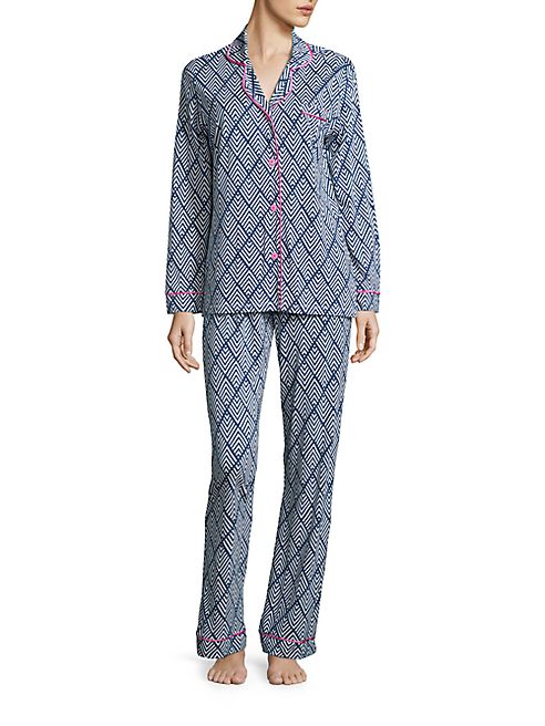 Cosabella - Bella Geometric-Printed Pima Cotton Blend Pajama Set