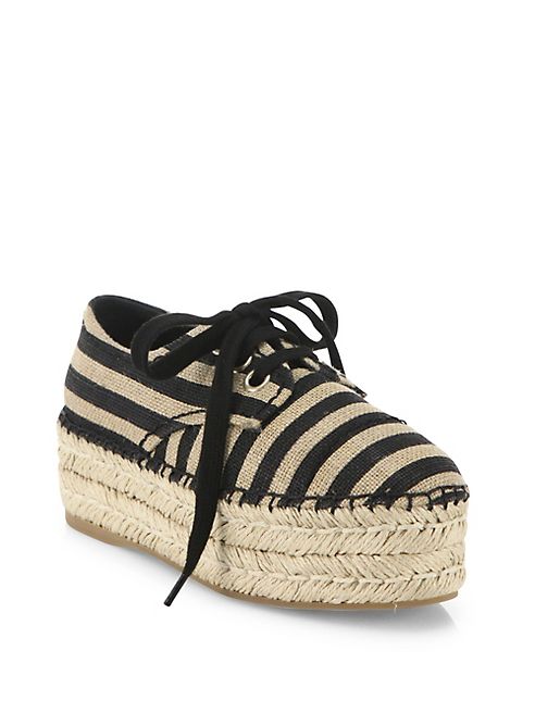 Alice + Olivia - Rory Raffia Platform Espadrille Sneakers