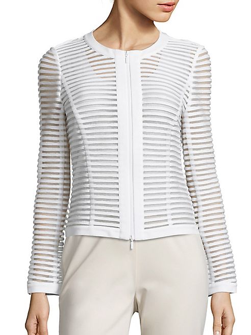 Lafayette 148 New York - Catrice Mesh Striped Jacket