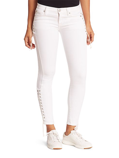 Hudson - Suki Lace-Up Skinny Ankle Jeans