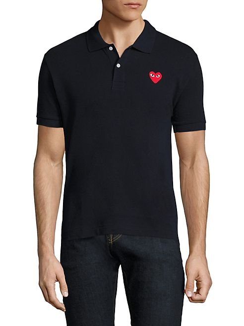 Comme des Garcons Play - Heart Applique Polo