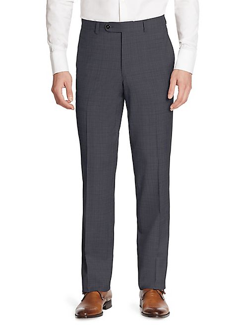 Saks Fifth Avenue Collection - Kale Patterned Wool Trousers