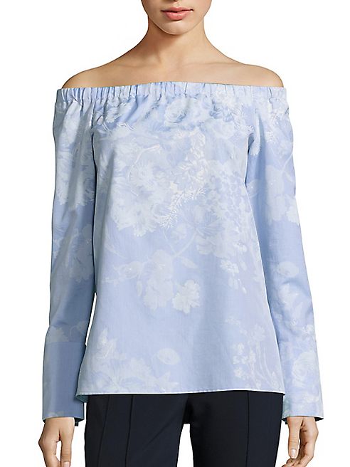 Lafayette 148 New York - Amy Cotton Off-The-Shoulder Blouse