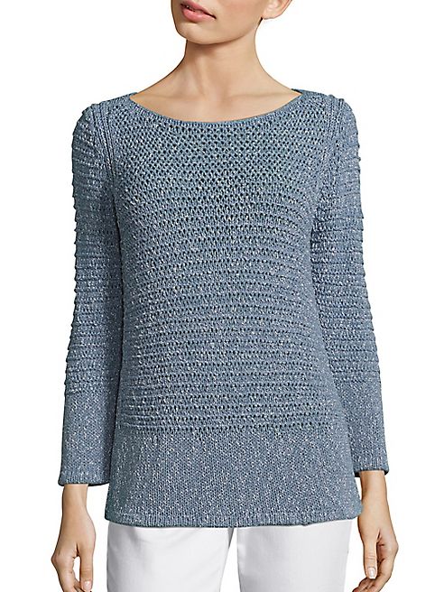 Lafayette 148 New York - Cotton Open Knit Sweater