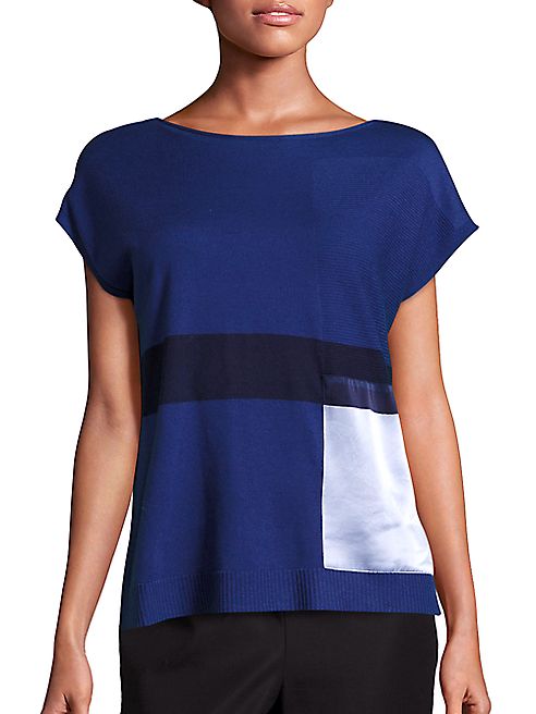 Lafayette 148 New York - Lofty Knit Mixed Media Sweater