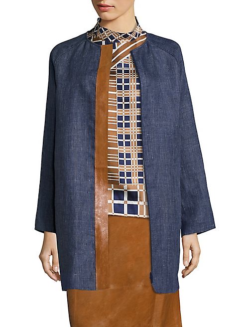 Lafayette 148 New York - Berkeley Leather Trim Jacket