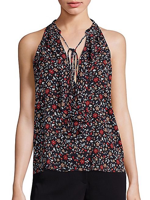 A.L.C. - Steele Floral-Print Silk Top