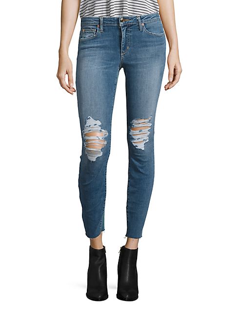 Joe's - Icon Distressed Skinny Ankle Cropped Jeans