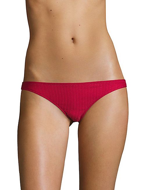 Made By Dawn - Coral Ribbed Basic Bikini Bottom