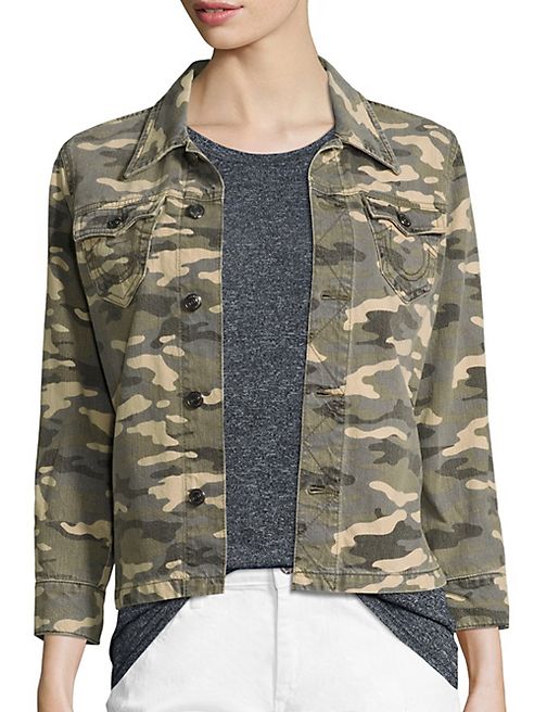 True Religion - Nora Camo-Print Denim Jacket