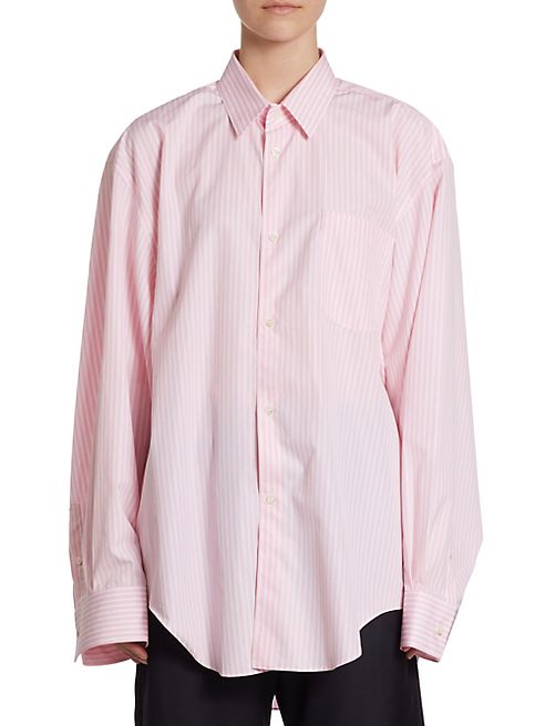 VETEMENTS - VETEMENTS x Comme Des Garcons Oversize 80's Striped Button-Down Shirt