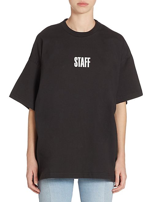 VETEMENTS - Vetements x Hanes Quickmade Oversize Staff Tee