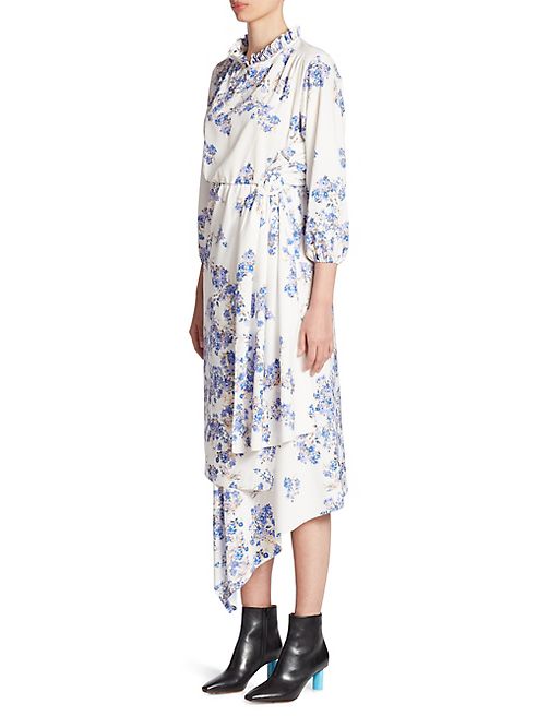 VETEMENTS - Asymmetrical Floral Dress