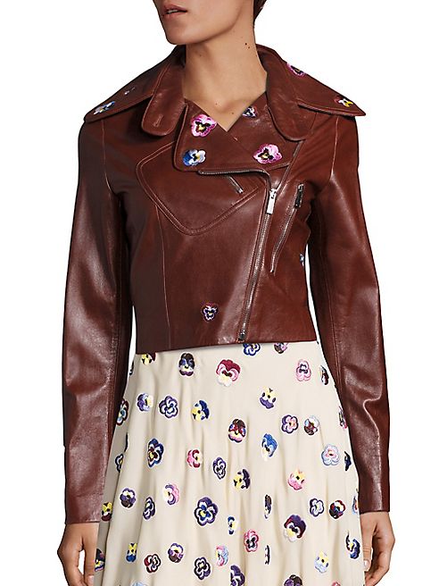 Christopher Kane - Cropped Leather Jacket