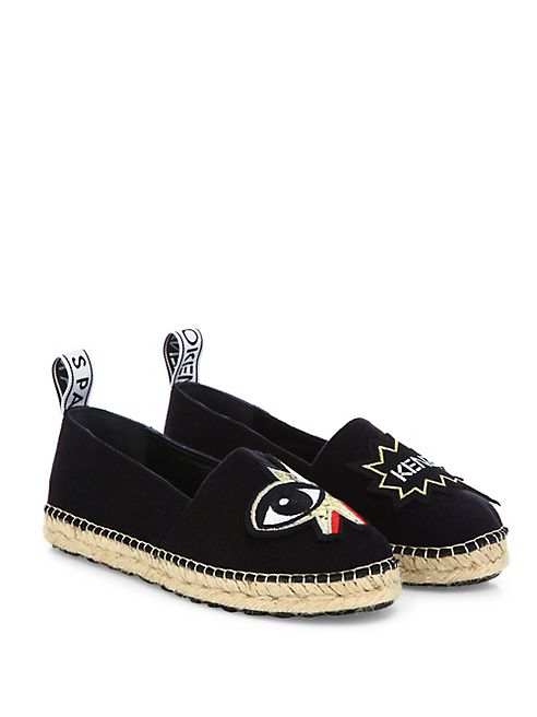 KENZO - Technical Grip-Tape Eye Espadrille Flats