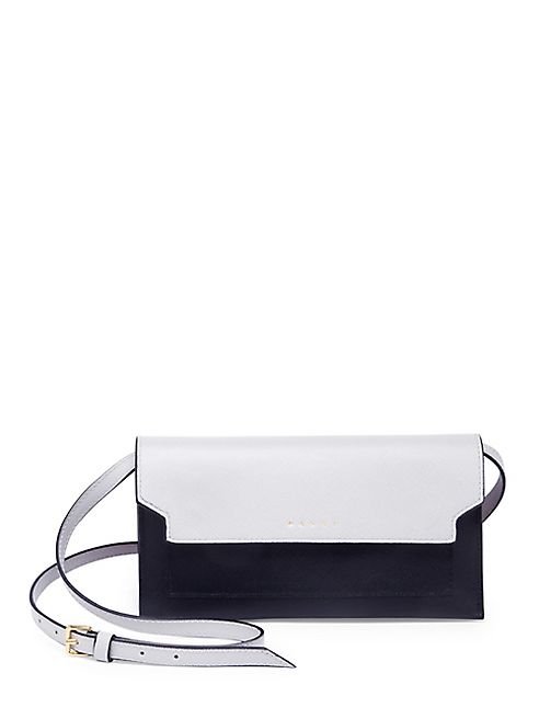 Marni - Multi-Tone   Leather Crossbody Wallet