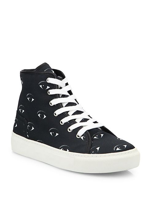 KENZO - Vulcano Eye Canvas High-Top Sneakers