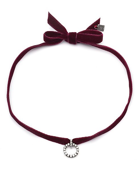 DANNIJO - Vix Crystal & Velvet Choker