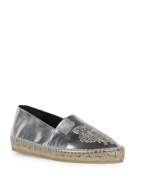 KENZO - Uni Metallic Tiger Espadrille Flats