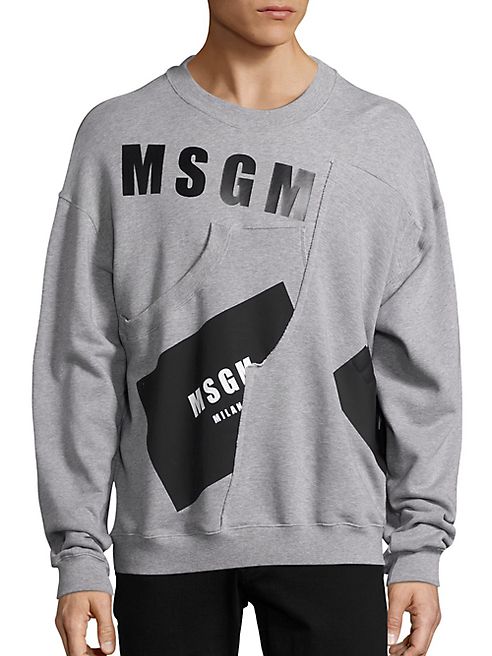 MSGM - Signature-Printed Drop-Shoulder Sweatshirt