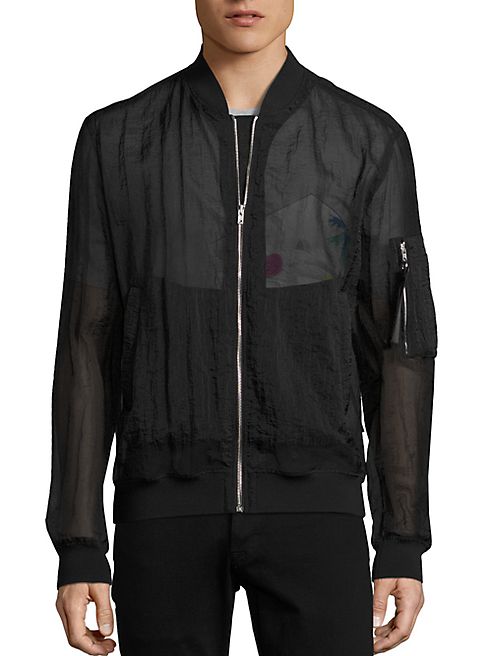 MSGM - Sheer Zip-Front Bomber Jacket