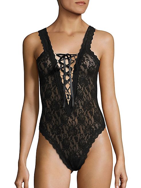 Hanky Panky - Lace-Up Thong Bodysuit