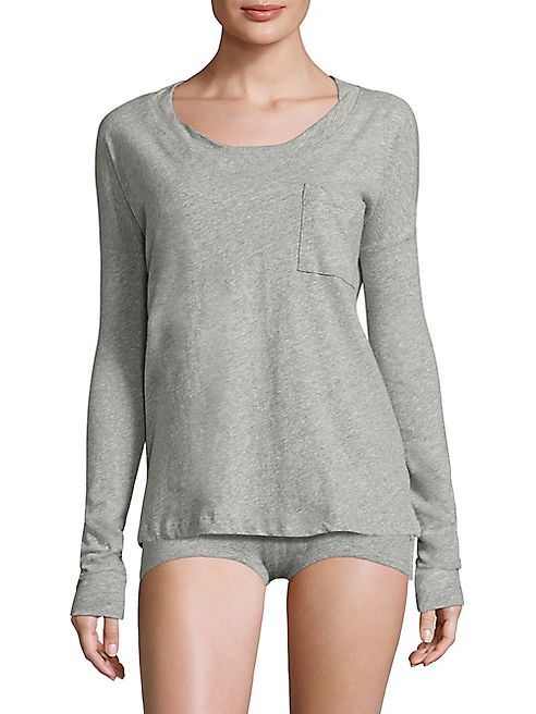 MAISON DU SOIR - Edith Cotton Heather Top