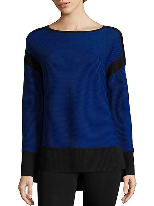 St. John - Sport Collection Ribbed Colorblock Pullover