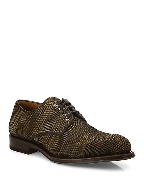 Aquatalia - Vance Woven Leather Derby Shoes