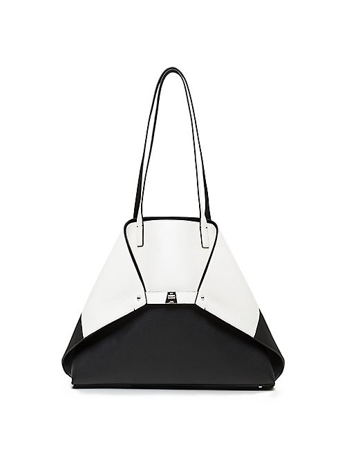 Akris - Ai Medium Convertible & Reversible Colorblock Leather Tote