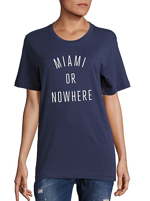 Knowlita - Miami Or Nowhere Cotton Graphic Tee